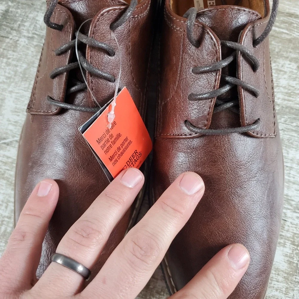 Deer Stags Zander Toddler Shoes Sz 5 M Brown Almond Toe Lace Up Oxfords